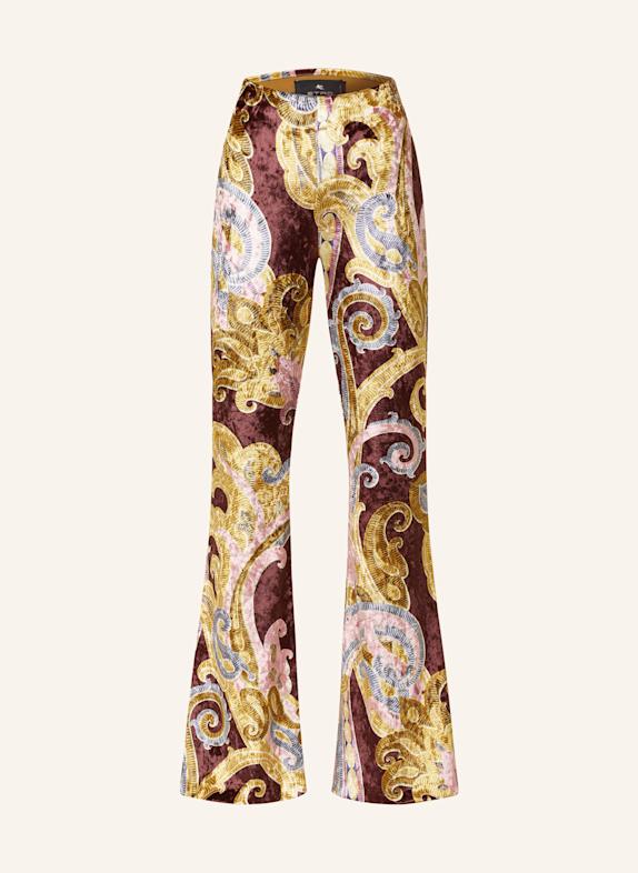 ETRO Hose DUNKELROT/ DUNKELGELB/ GRAU