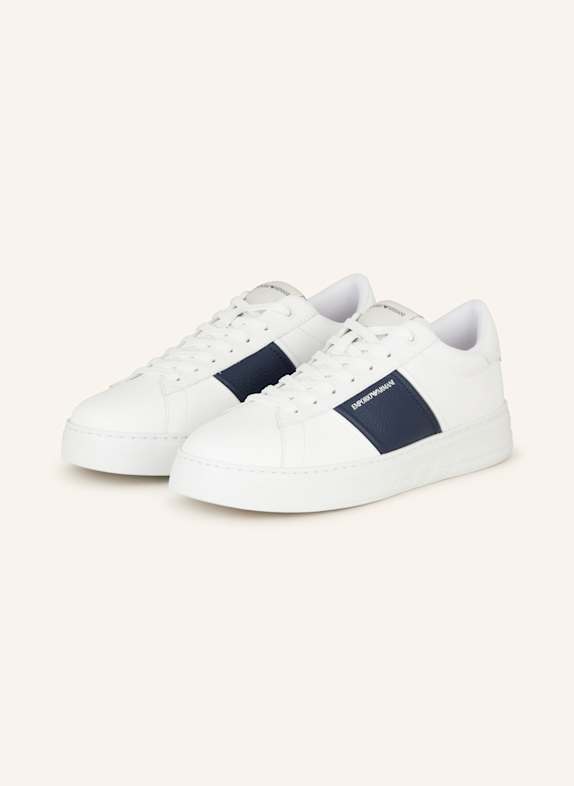 EMPORIO ARMANI Sneaker WEISS/ DUNKELBLAU