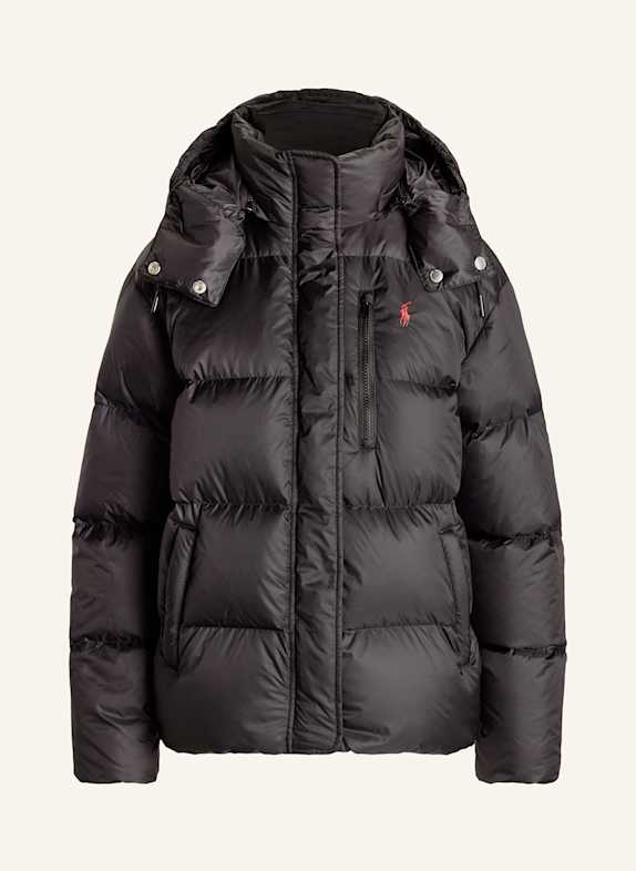 POLO RALPH LAUREN Down jacket with removable hood BLACK