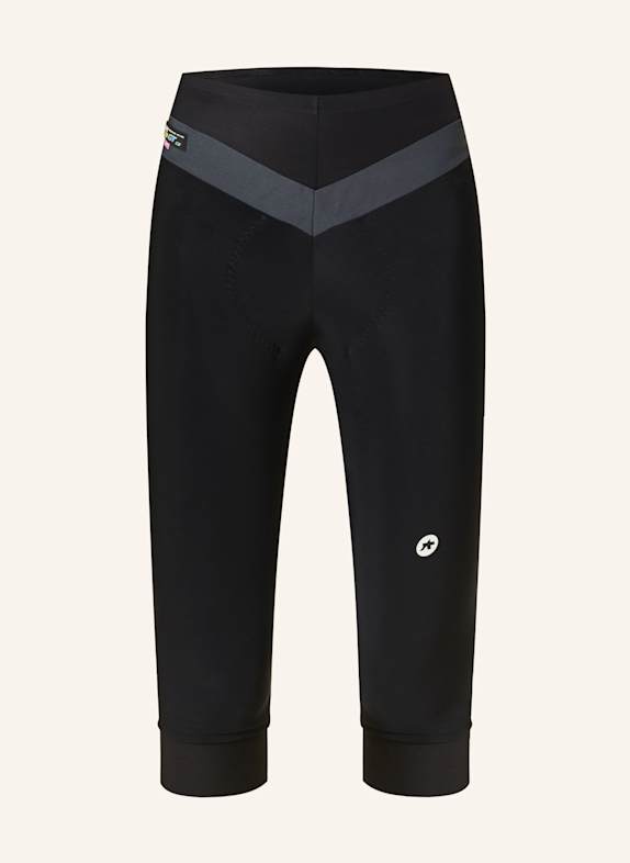 ASSOS Cyklistické kalhoty UMA GT SPRING FALL HALF KNICKERS C2 s polstrovanou vložkou ČERNÁ
