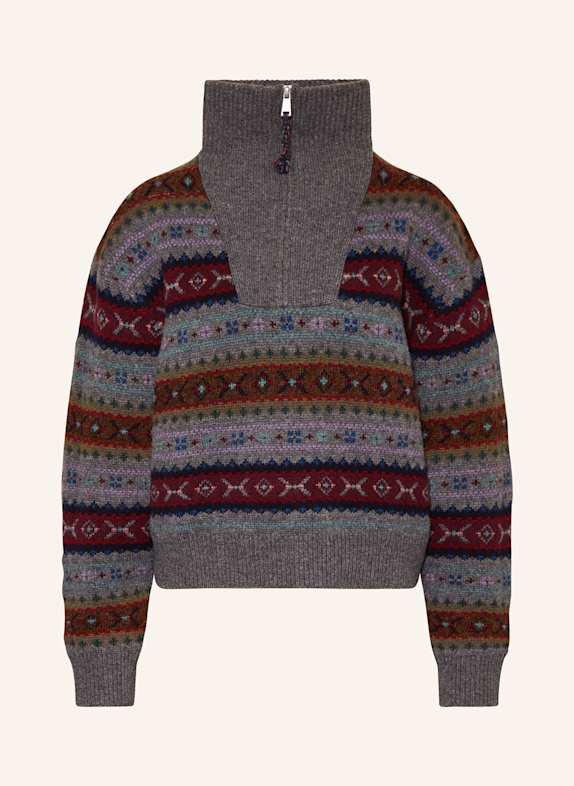 POLO RALPH LAUREN Troyer GRAU/ DUNKELROT/ DUNKELBLAU