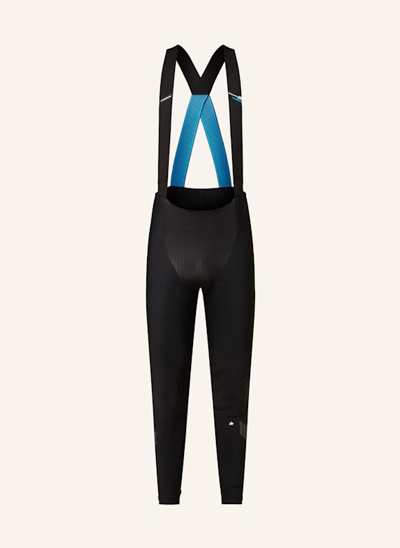 ASSOS Cyklistické termokalhoty EQUIPE R WINTER se šlemi a polstrovanou vložkou ČERNÁ