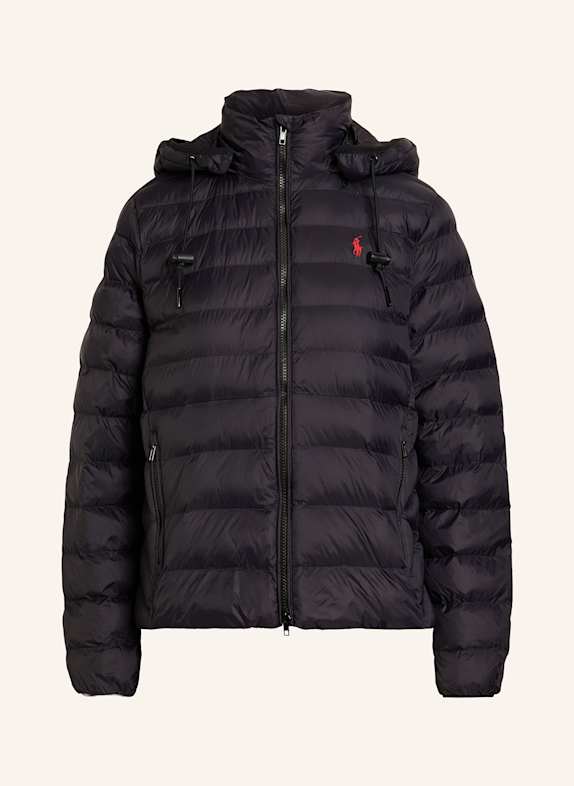 POLO RALPH LAUREN Quilted jacket with detachable hood BLACK