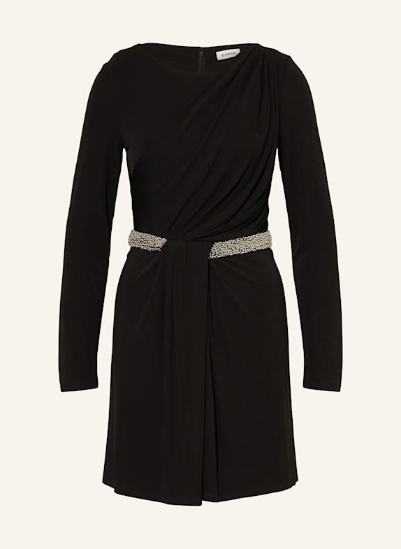 SIMKHAI Jerseykleid TULIA mit Schmuckperlen SCHWARZ