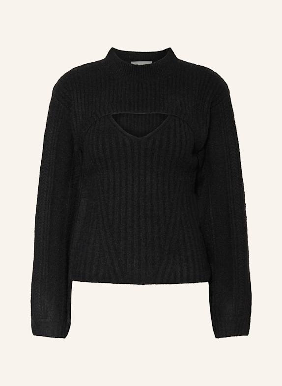 NEO NOIR Pullover mit Cut-out SCHWARZ