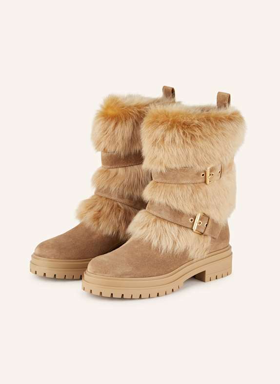 Gianvito Rossi Biker Boots MAVERICK CAMEL