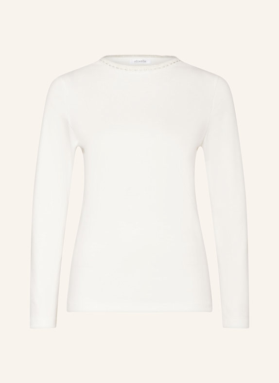 efixelle Long sleeve shirt with glitter thread WHITE