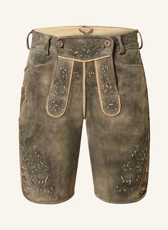 BECKERT Trachten-Lederhose HOCHECK KHAKI
