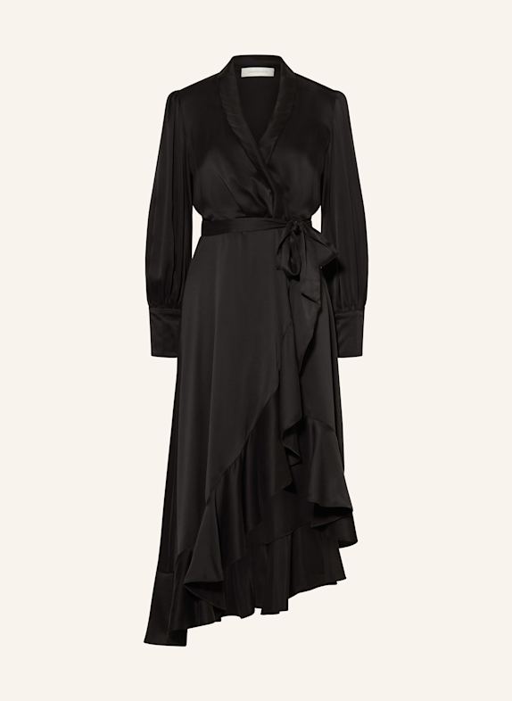 ZIMMERMANN Wrap dress made of silk BLACK