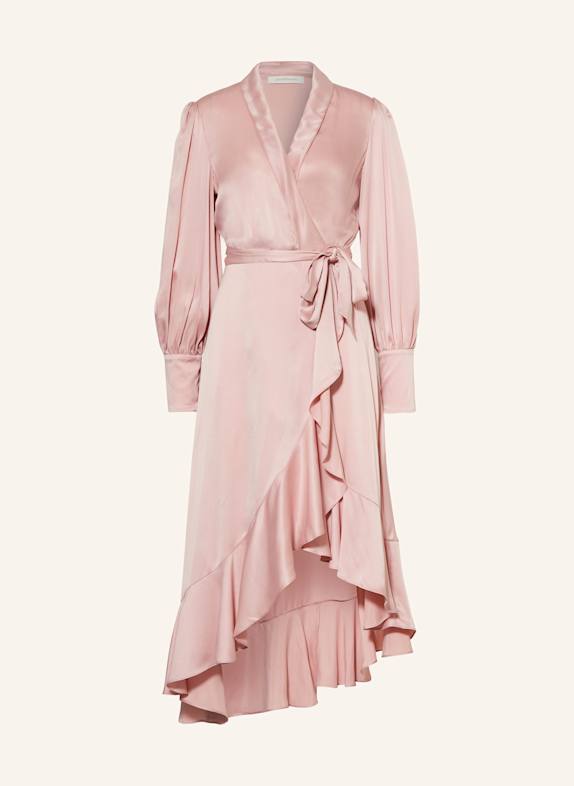 ZIMMERMANN Wrap dress made of silk LIGHT PINK