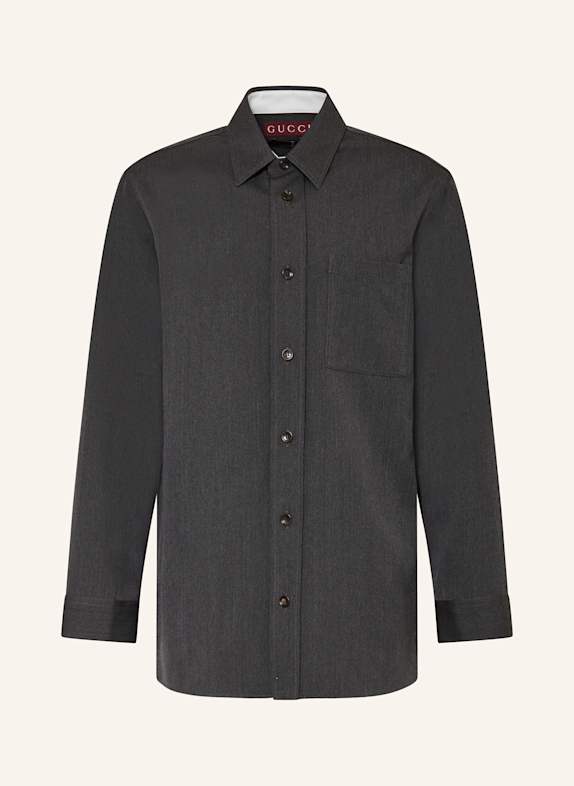 GUCCI Overshirt DUNKELGRAU