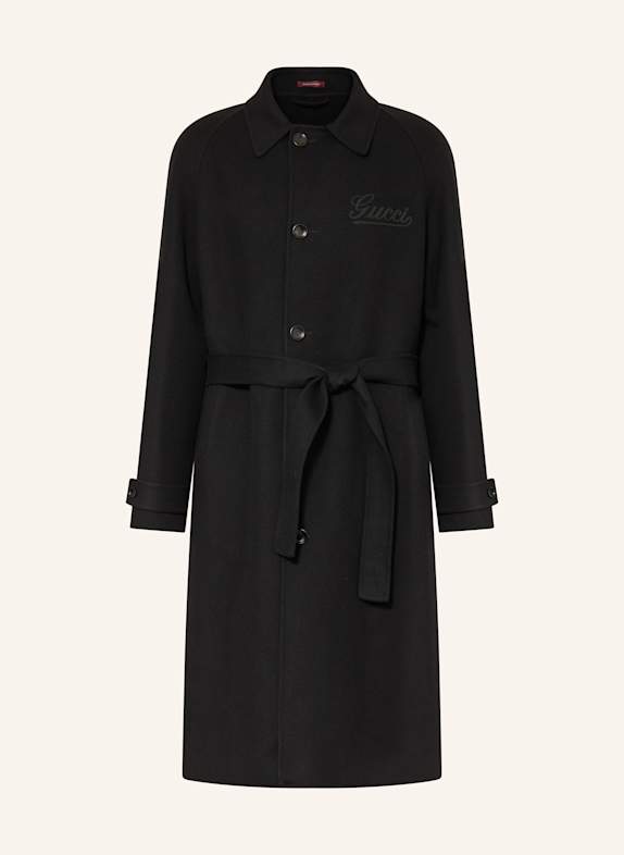 GUCCI Wollmantel SCHWARZ
