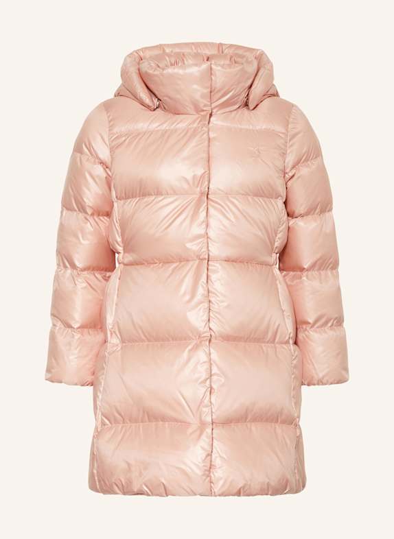 POLO RALPH LAUREN Płaszcz puchowy z odpinanym kapturem RÓŻOWY