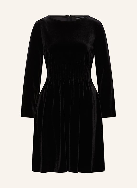 EMPORIO ARMANI Samtkleid SCHWARZ