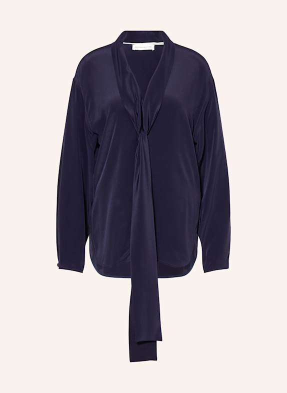 VICTORIA BECKHAM Shirt blouse with detachable bow DARK BLUE