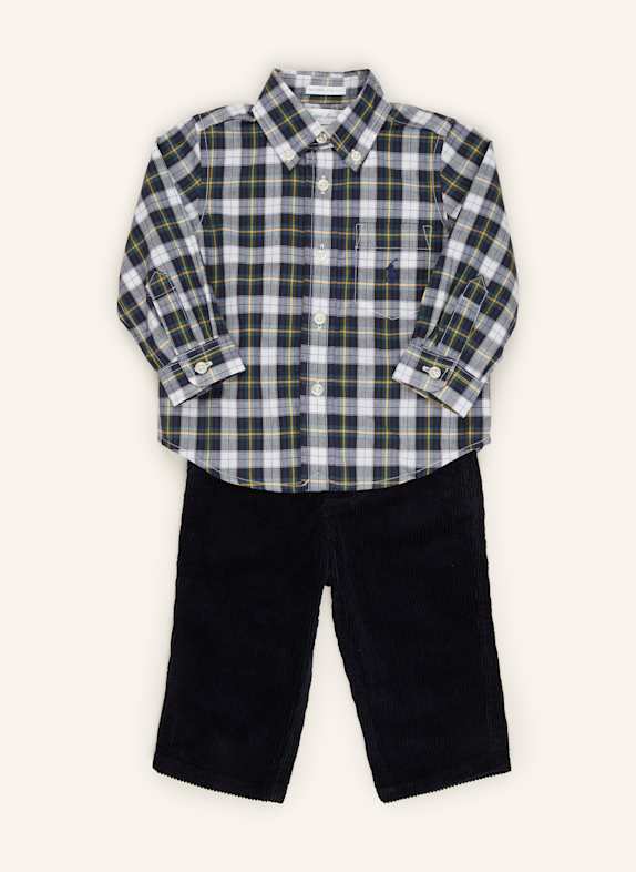 POLO RALPH LAUREN Zestaw: Koszula i spodnie GRANATOWY/ BIAŁY