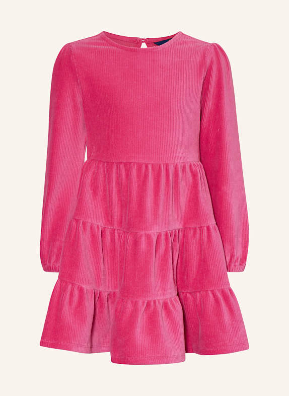 POLO RALPH LAUREN Cordkleid mit Volants PINK