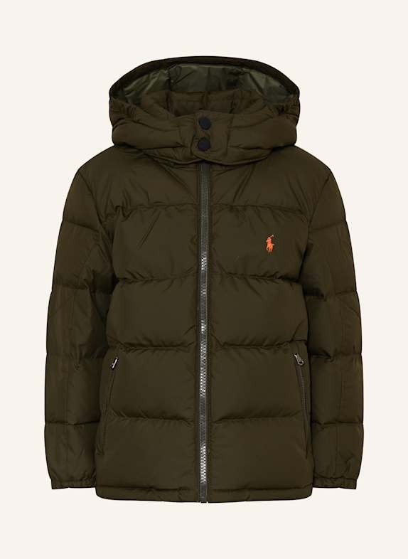 POLO RALPH LAUREN Daunenjacke mit abnehmbarer Kapuze KHAKI