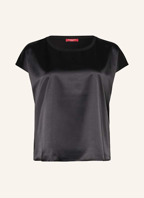 MARINA RINALDI SPORT Blusenshirt FIORIRE im Materialmix SCHWARZ