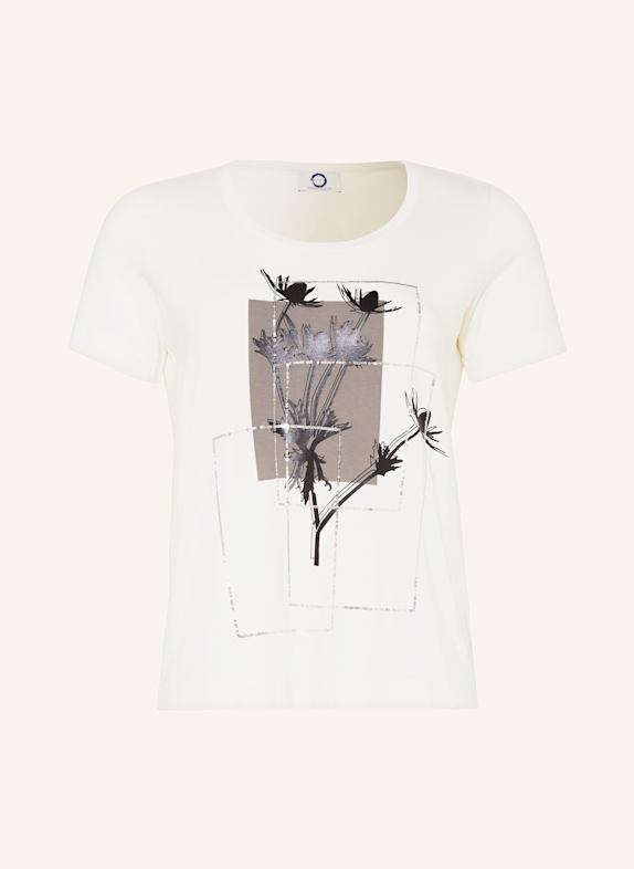 MARINA RINALDI VOYAGE T-Shirt MILORD mit Pailletten WEISS/ GRAU