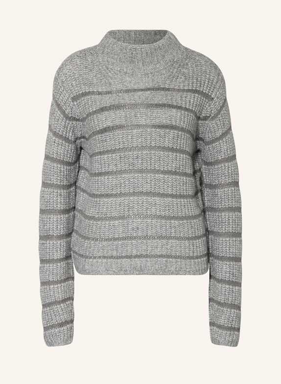 monari Pullover mit Glitzergarn GRAU/ DUNKELGRAU