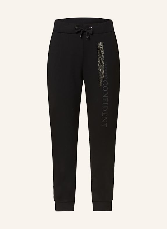 monari Sweatpants mit Schmucksteinen SCHWARZ