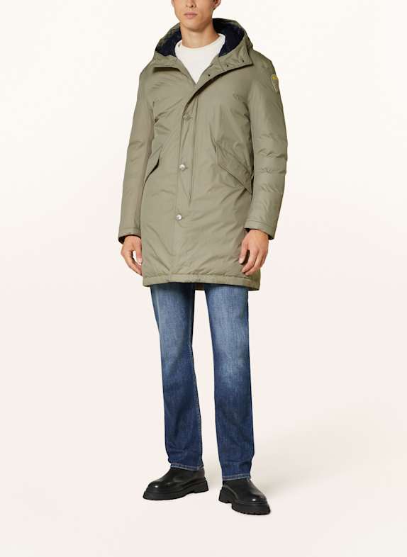 Blauer Jacke HELLGRÜN