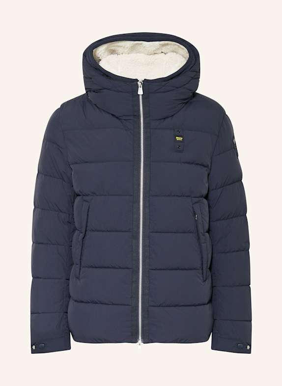 Blauer Steppjacke mit herausnehmbarer Blende DUNKELBLAU