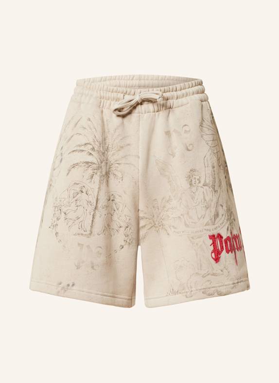 Palm Angels Sweat shorts BEIGE/ RED