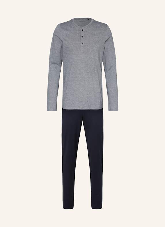 SCHIESSER Piżama CASUAL ESSENTIALS GRANATOWY/ BIAŁY