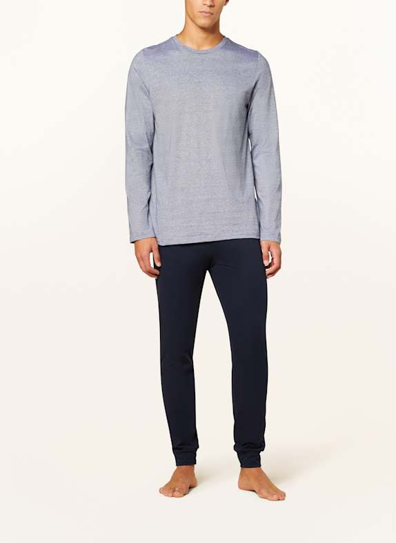 SCHIESSER Pyjamas CASUAL ESSENTIALS MÖRKBLÅ / VIT