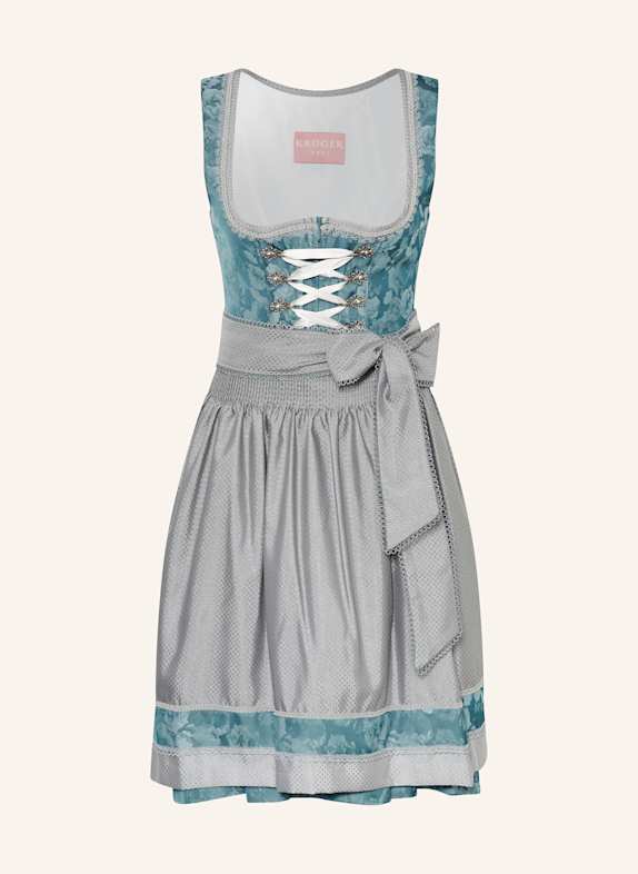 KRÜGER Dirndl ZAKIA PETROL/ HELLBLAU