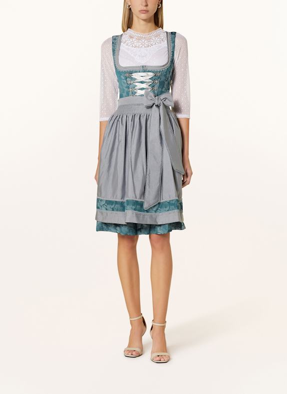 KRÜGER Sukienka bawarska ZAKIA PETROL / JASNONIEBIESKI