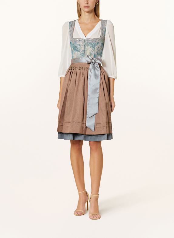 KRÜGER Sukienka bawarska KYLA SZARONIEBIESKI / MIĘTOWY