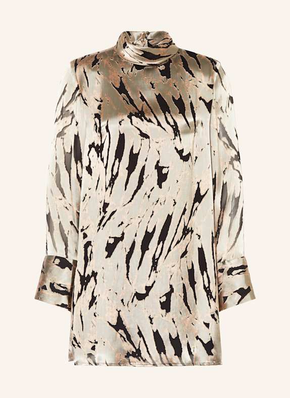 MALINA Dress VANESSA with 3/4 sleeves and lace BLACK/ LIGHT GRAY/ ROSE GOLD