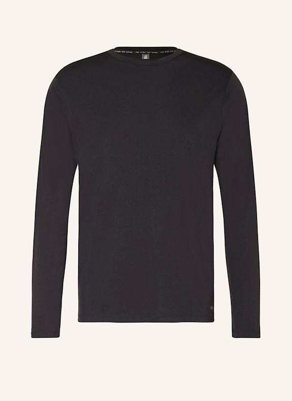 vuori Light Blue Marble Print Dip Dye T-Shirt BLACK