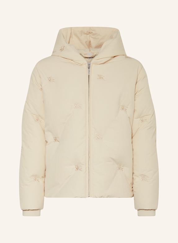 BURBERRY Daunenjacke mit abnehmbarem Gürtel CREME
