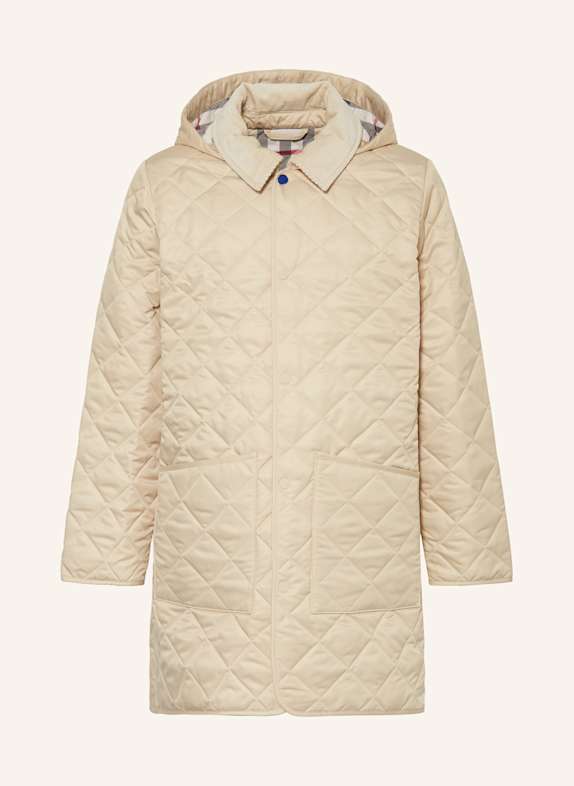 BURBERRY Steppmantel mit Cord HELLBRAUN