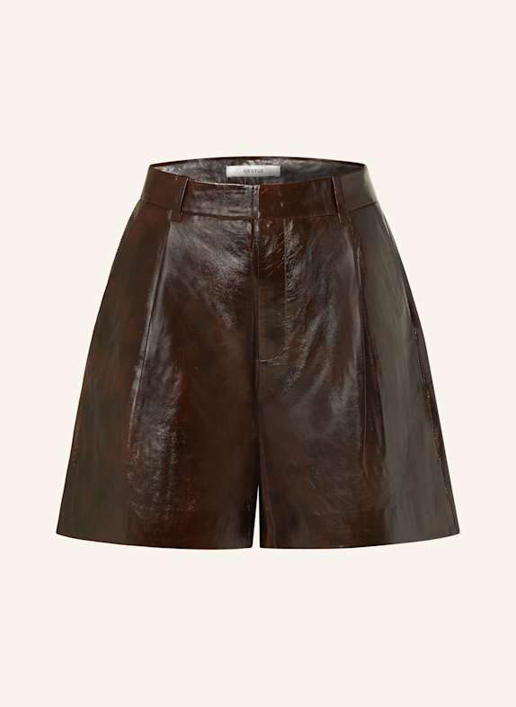 GESTUZ Ledershorts LONIEGZ DUNKELBRAUN