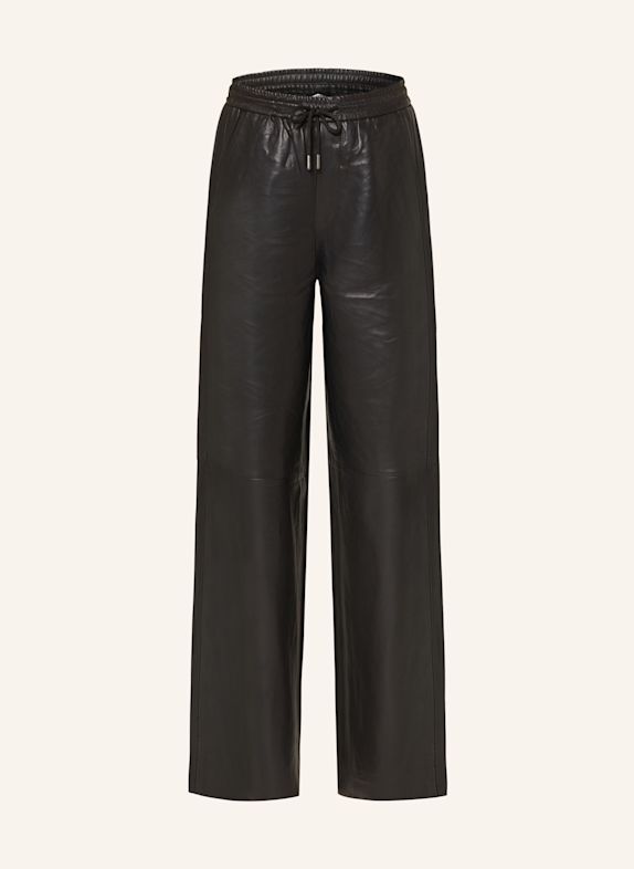 GESTUZ Lederhose TRACKYGZ im Jogging-Stil SCHWARZ