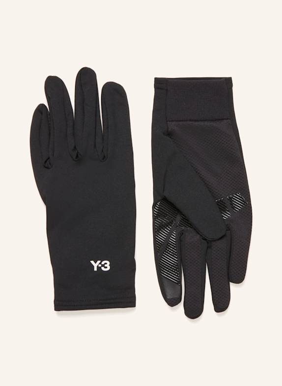 Y-3 Multifunctional gloves with touchscreen function BLACK