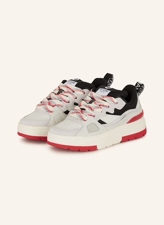 NO NAME NOLLIE sneakers LIGHT GRAY/ ECRU/ DARK RED
