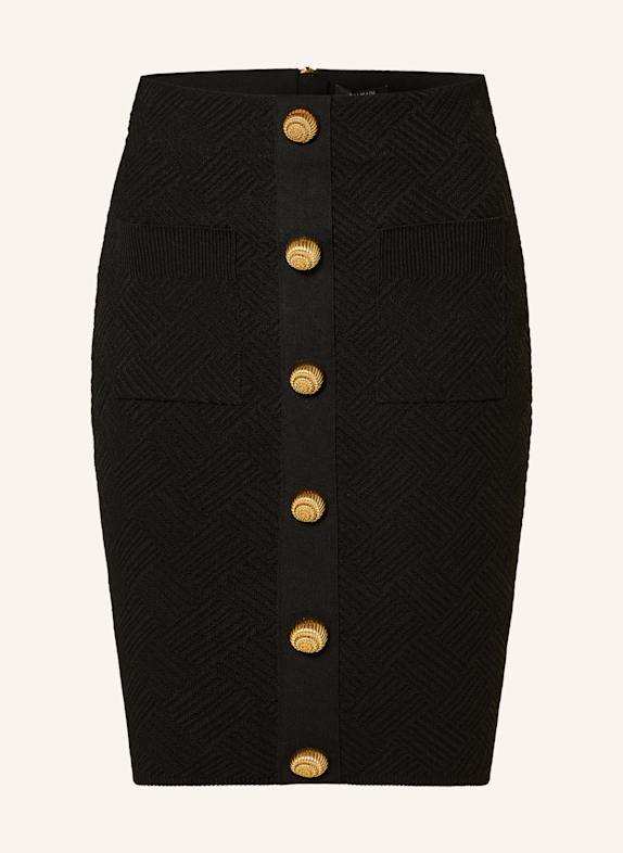 BALMAIN Knit skirt BLACK