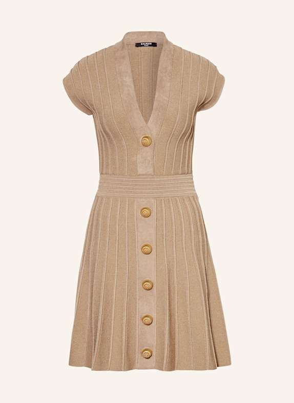 BALMAIN Strickkleid BEIGE