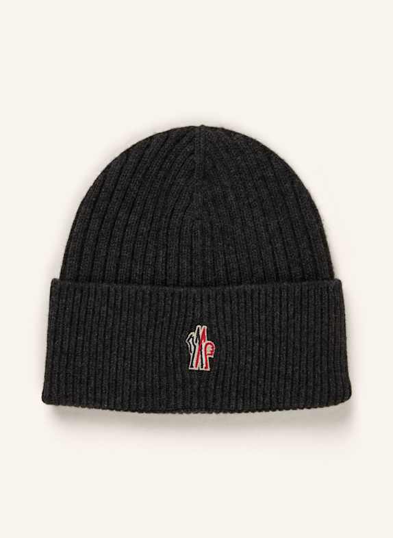 MONCLER GRENOBLE Cashmere-Mütze DUNKELGRAU