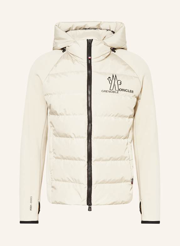 MONCLER GRENOBLE Lightweight-Daunenjacke im Materialmix BEIGE