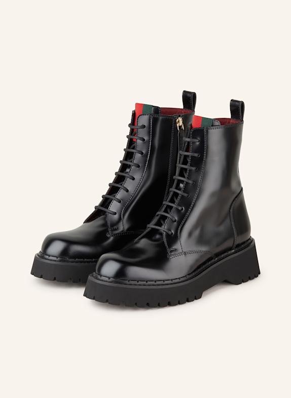 GUCCI Schnürboots SCHWARZ