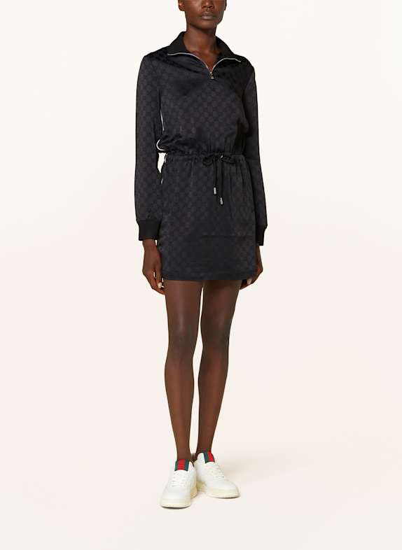 GUCCI Satinkleid SCHWARZ