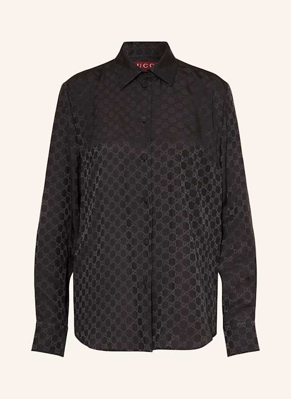 GUCCI Hemdbluse aus Seide SCHWARZ