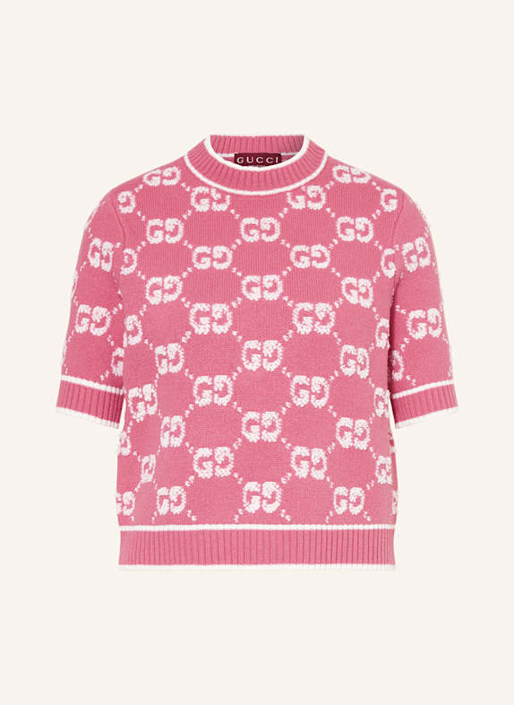 GUCCI Strickshirt PINK/ WEISS